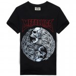 2015 summer men's t-shirt for men 100% cotton fashion Casual t-shirt O-neck Rock Tshirt T-shirt heavy metal S-XXXL