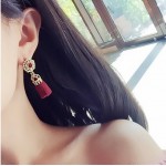 2016  Fashion Vintage Earrings For Women Jewelry Bright Brick Earrings  Flower Ancient Long Tassel Drop Earrings Dangle  Brincos