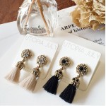 2016  Fashion Vintage Earrings For Women Jewelry Bright Brick Earrings  Flower Ancient Long Tassel Drop Earrings Dangle  Brincos