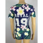 2016 AliExpressl European and America Digital Printing Super Short Sexy Dress Number 19 ROYAL