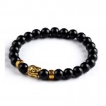 2016 Black Lava Stone Bead Buddha Bracelets For Women and Men Jewelry Natural Stone Bracelets & Bangles Pulseras