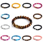 2016 Black Lava Stone Bead Buddha Bracelets For Women and Men Jewelry Natural Stone Bracelets & Bangles Pulseras