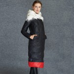 2016 European Women Down Parkas Coats with Hooded X-Long Winter Warm Overcoats Female Clothing  VF1073