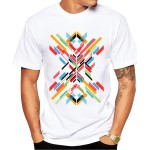 2016 Fashion Retro Wood/ Record Printed Men T shirt Short Sleeve Casual t-shirt Hipster Fractal Pattern tees Cool Tops