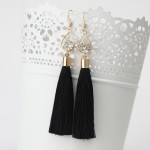 2016 Fashion Vintage Water Drop Rhinestone Lady's Dress Long Tassel Earrings For Women Brincos Pendientes For Party  ED153