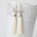 2016 Fashion Vintage Water Drop Rhinestone Lady's Dress Long Tassel Earrings For Women Brincos Pendientes For Party  ED153