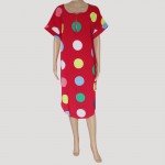 2016 Fashion design dot plus sizefemmes vestidos bazin african style loose summer chiffon long beachwear dress for lady