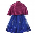 2016 Frozene Anna Princess Dress Christmas Children Clothing Adult Long-sleeve Dresses and Red Cloak Halloween Cosplay Costume