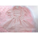 2016 NEW Summer Girls Lolita Pink Plaid Dress Cotton Fashion Cute Lovely Shiny Japanese Brand Korea JK Sweet Teens Maid Dresses