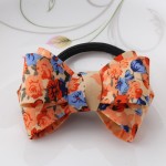 2016 New Big Bow Dot Flower Scrunchy Women Girls Hair Accessories Ponytail Hair Ornaments Elastic Hair Band Sweet Gum for Hair