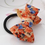 2016 New Big Bow Dot Flower Scrunchy Women Girls Hair Accessories Ponytail Hair Ornaments Elastic Hair Band Sweet Gum for Hair