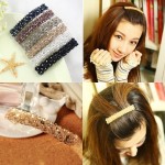 2016 New Fashion Full Crystal Lovely Handmade Beads Barrette Hairclips Hair Pin Girl Women Hair Accessories Korean Style Hot