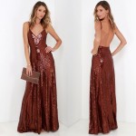 2016 New Good Quality Women Sexy Spaghetti Strap Open Backless Luxury Sequins Eve Party Formal Maxi Long Gown Dress Plus Size