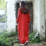 2016 New Traditional Chinese Dress Long Sleeve Cheongsam Women Dress Red Qipao Imitated Lamb Wool Dresses Vestidos Robe Jaqueta