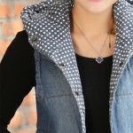 2016 New Women Hooded Waistcoat Autumn Winter Fashion Thick Denim Vest Coat Fashion Wadded Sleeveless Jacket Chalecos Mujer