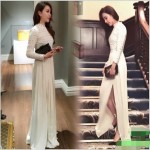 2016 New arrival Women's white Hollow lace Long sleeve split long dress party club dress dropship&wholesale