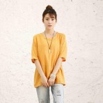 2016 Spring Summer Cotton Linen Girl T Shirt Burr Collar Loose Half Sleeve Women T-shirt Mori Girl Plus Size Art Tops Clothing