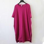 2016 Spring and Summer Women's Plus Size Loose Long design Asymmetrical female Cotton T-shirt Short-sleeve T-shirts for women