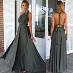 2016 Summer Sexy Maxi Dress Fashion Sexy Two-Way Wear Double Straps Elegant Style DIY Bandage Dress Women Long Dresses