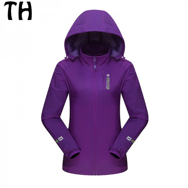 2016 Waterproof Breathable Autumn Winter Fleece Jacket Windbreaker Hooded Zipper Women Basic Coats jaqueta feminina #161368