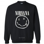 2016 autumn winter Hoodies Sweatshirts men Hoodies Hip Hop nirvana smile face letters printed Grey black Hoody Pullover ding