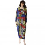 2016 fashion brand loose women maxi dashiki dress bazin print elastic african style plus size femmes vestidos batwing sleeve 