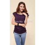 2016 free shipping ladies fashion candy color summer style female T-shirt shirt sell like hot cakes  TOPS