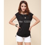 2016 free shipping ladies fashion candy color summer style female T-shirt shirt sell like hot cakes  TOPS