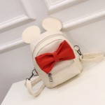 2016 hot selling high quality School female bag pu leather women bag of Mickey ears sweet bow College Wind mini backpack