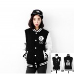 2016 new kpop Exo clothes baseball uniform long sleeve Hoodie outerwear jacket k-pop exo wolf Autumn Winter Sweatshirt tops coat