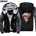 2016 winter Hoodies thick long-sleeved hooded coat One Piece Tide brand Anime boys and girls students