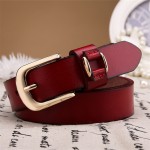 2016 women's brand new retro casual wild Ms.real Leather Belt Buckle 100% pure leather belt Women jeans belts free shipping