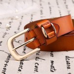 2016 women's brand new retro casual wild Ms.real Leather Belt Buckle 100% pure leather belt Women jeans belts free shipping