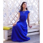 2017  Elegant Long Slim Sleeveless Blue Party Maxi Dresses Vestidos  Women Clothing Women Dress