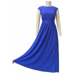 2017  Elegant Long Slim Sleeveless Blue Party Maxi Dresses Vestidos  Women Clothing Women Dress