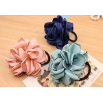 2017 Big Rose Flower Elastics Hair Holders Rubber Bands Girls Women Kawaii Cute Tie Gum Fabric Hot Sale Headwear Accessories