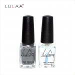 2017 Fashion 2pc/lot  6ml Silver Mirror Effect Metal Gel Nail Polish Varnish Top Coat Metallic Nails Art Tips nail polish set