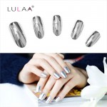 2017 Fashion 2pc/lot  6ml Silver Mirror Effect Metal Gel Nail Polish Varnish Top Coat Metallic Nails Art Tips nail polish set