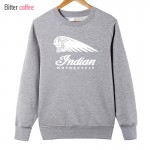 2017 Fashion Autumn and winter Vintage Tees Printed Hoodies O-Neck Indian Motorcycle Printed Hoodies Cotton Men's Tops 