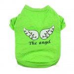 2017 Hot selling Cute Pet Puppy Dog Clothes Green and Red Angel Wing Pattern T-shirt Shirt Tops Hondenkleding Summer Dog Clothes