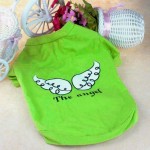 2017 Hot selling Cute Pet Puppy Dog Clothes Green and Red Angel Wing Pattern T-shirt Shirt Tops Hondenkleding Summer Dog Clothes