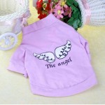 2017 Hot selling Cute Pet Puppy Dog Clothes Green and Red Angel Wing Pattern T-shirt Shirt Tops Hondenkleding Summer Dog Clothes