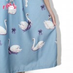 2017 Japanese Soft Sister Swan Lake Print Women Dress Spaghetti Strap Fresh New Design Lolita Style Vintage Palace Women Dress