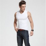 2017 Men Tank Top New Brand Chase Deer Cotton High Quality Undershirt Bodybuilding Singlet Fitness Sleeveless Vest Men Tank Tops