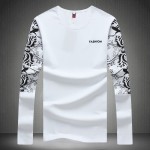 2017 Mens T Shirts Fashion New O-Neck Slim Fit Print Long Sleeve T Shirt Mens Clothing Trend High-quality Casual T-Shirt 5XL