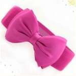 2017 New Arrival Fashion Women Lady Bowknot Stretch Elastic Bow Wide Stretch Buckle Waistband Waist Belt 