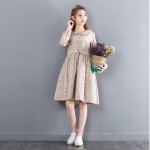 2017 New Arrival Spring Autumn Women Cute Dress Peter Pan Collar Full Sleeve Femininos Vestidos Mori Girl Casual Loose Dresses