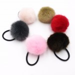 2017 New Artificial Rabbit Fur Ball Elastic Hair Rope Rings Ties Bands Ponytail Holders Girls Hairband Headband Hair Accessories