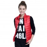 2017 New Brand Women Sleeveless Jacket Winter Ultralight White Duck Down Vest Female Slim Vest Women's Windproof Warm Waistcoat