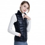 2017 New Brand Women Sleeveless Jacket Winter Ultralight White Duck Down Vest Female Slim Vest Women's Windproof Warm Waistcoat